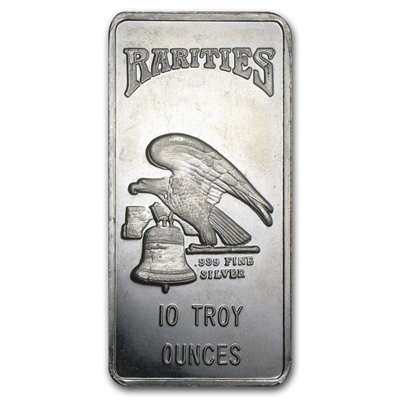 10 oz Silver Bar - Rarities Mint (Pressed) 10 oz Silver Bar - Rarities Mint (Pressed)